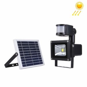 10W 900LM LED Infrared Sensor Floodlight Lamp with Solar Panel