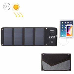 HAWEEL 28W Foldable Solar Panel Charger with 5V 2.9A Max Dual USB