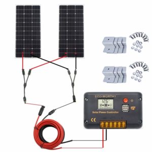 ECO-WORTHY 200 Watt (2pcs 100 Watt) Monocrystalline Solar Panel